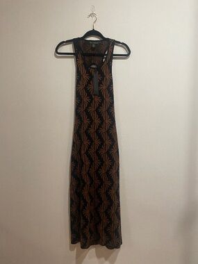 NWT House of Harlow 1960 Palm Tree Bodycon Maxi Dress Womens Medium